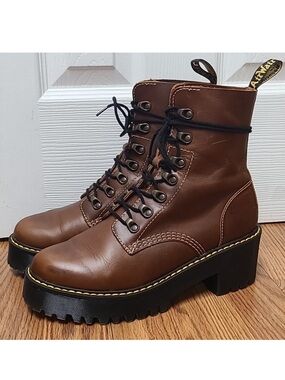 Dr Martens Leona Butterscotch Heeled Boots